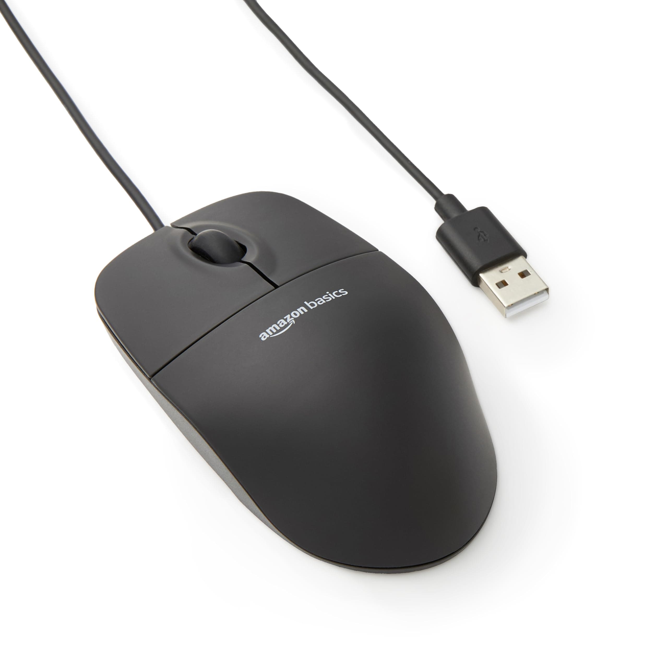 Amazonベーシック マウス USB有線 ブラック image 1
